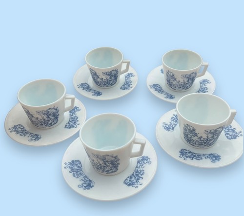 Set arcopal milk glass - set,