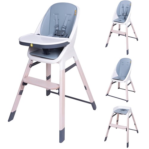 Baby highchair 1 wooden - 3, in