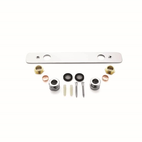 Exposed shower plate fixing - exposed,