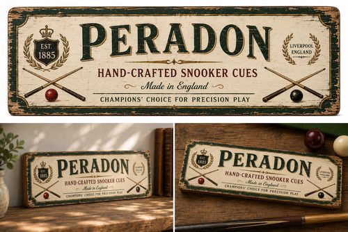 Snooker cue vintage style - , sign