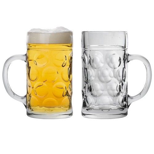 Giant glass german beer stein - ,