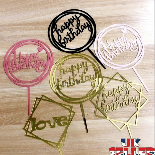 Birthday cake topper acrylic - topper,