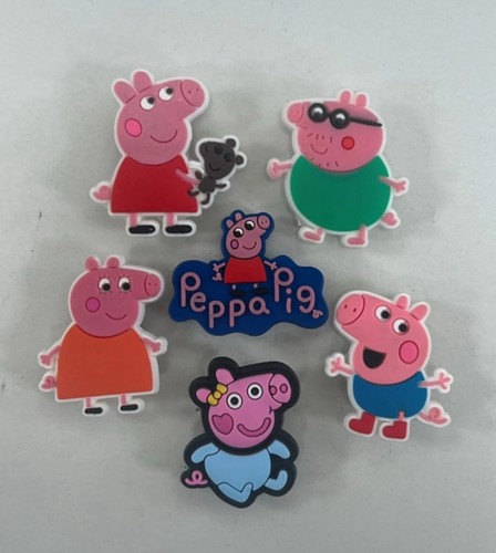 Peppa pig croc charms - x6,