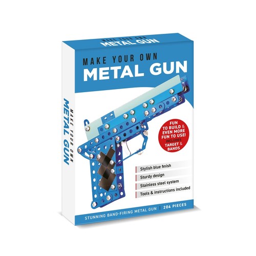 Metal toy gun puzzle build - gun,