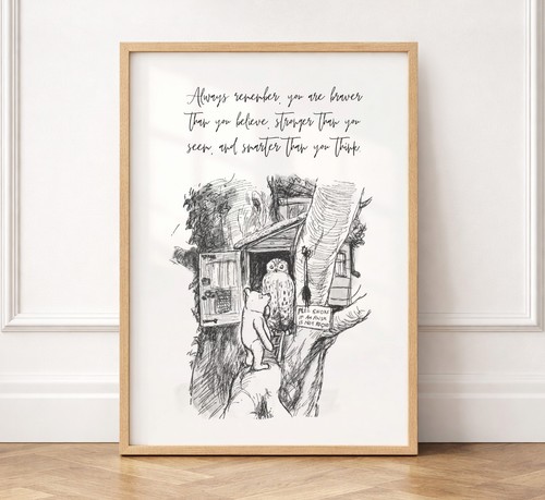 Winnie the pooh quote print - winnie,