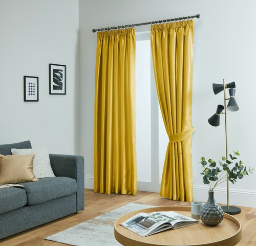 Faux silk curtains luxury - faux,