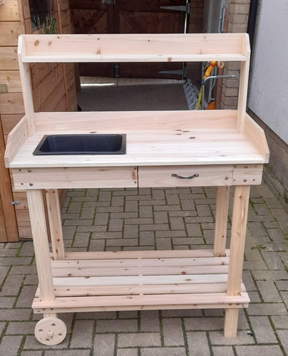 Wooden potting table bench - wooden,