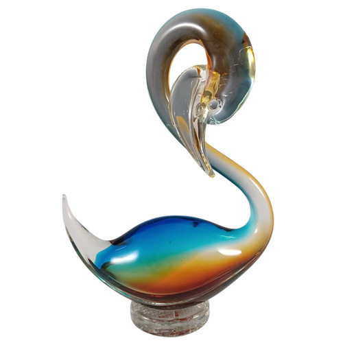 Murano vintage blue amber - blue,