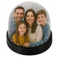 Custom photo snow globe - custom,