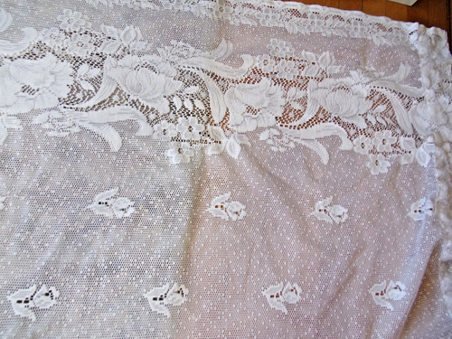 Two white floral - floral, lace