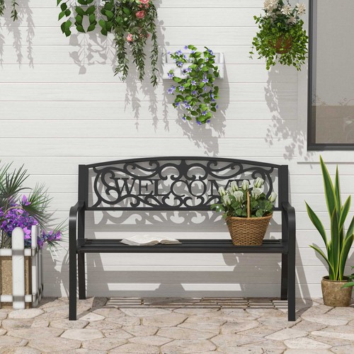 Seater metal garden bench - 2,