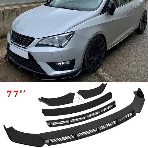 Glossy black front bumper - front, lip