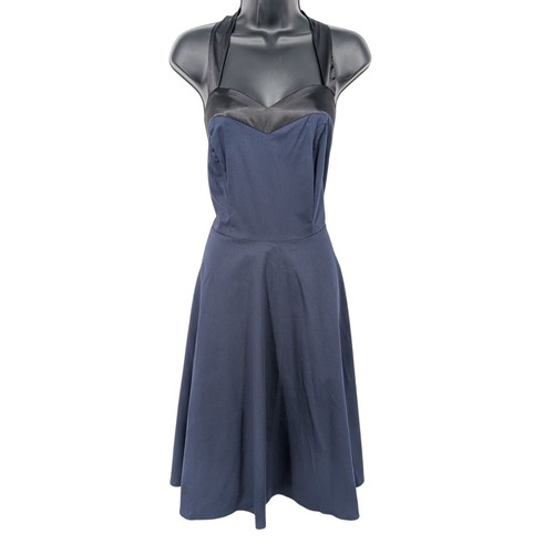Halter fit flare dress smocked - dress,