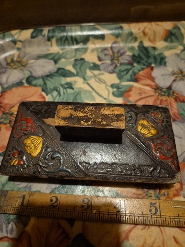 Antique ink blotter - ink, leather