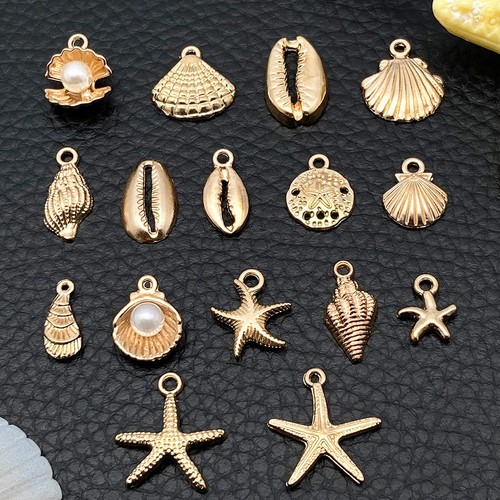 Starfish shell charms light - shell,