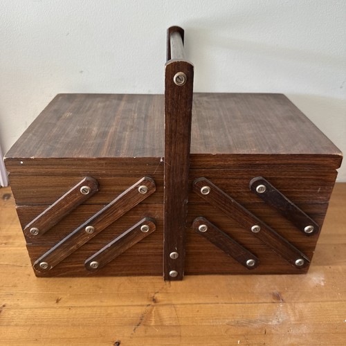 Vintage sewing box tabletop - vintage, box,
