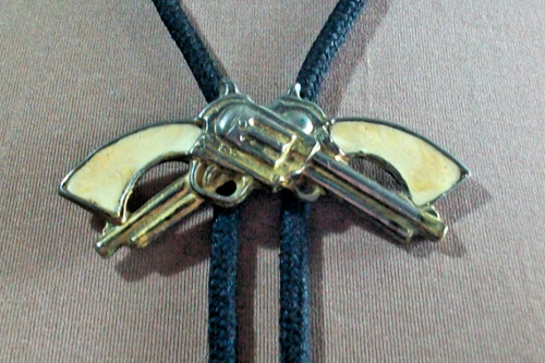 Western bolo tie cross guns - bolo,