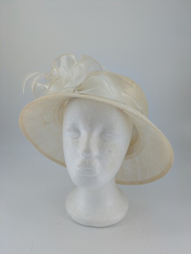 Elegant ivory wide brim - ivory,