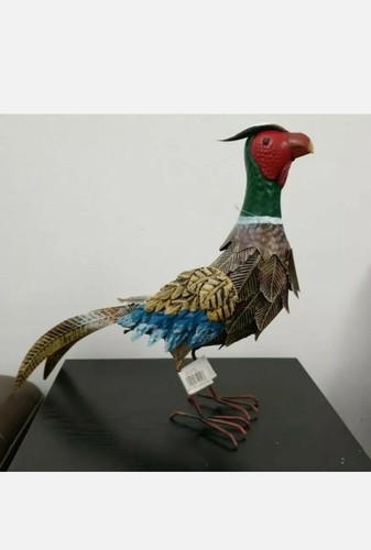 54cm metal pheasant colourful - metal,