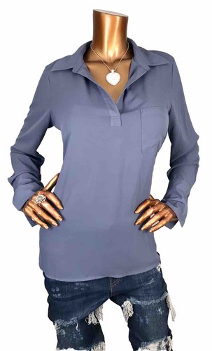 Pleione top nwt steel blue - m,