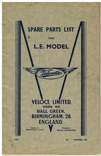 Velocette mk1 - le,