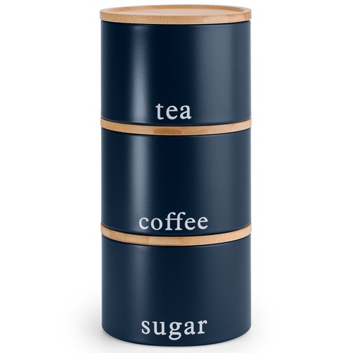 Tea coffee sugar canisters - coffee, set