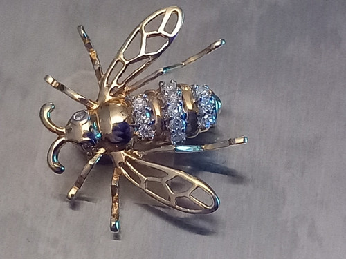 14ct gold diamonds bee - 14ct,