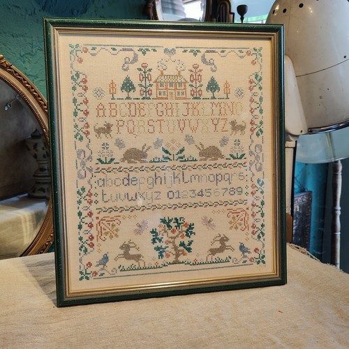 Vintage antique sampler - vintage,