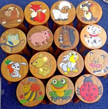 children's Wooden Stool. Handmade kids stool, playroom furniture. Nursery step