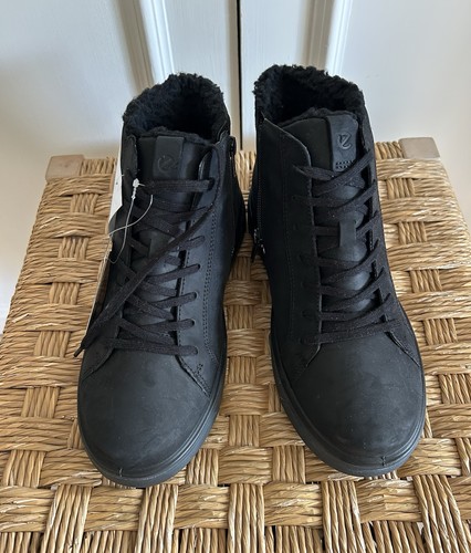Ecco black nubuck - nubuck, lined