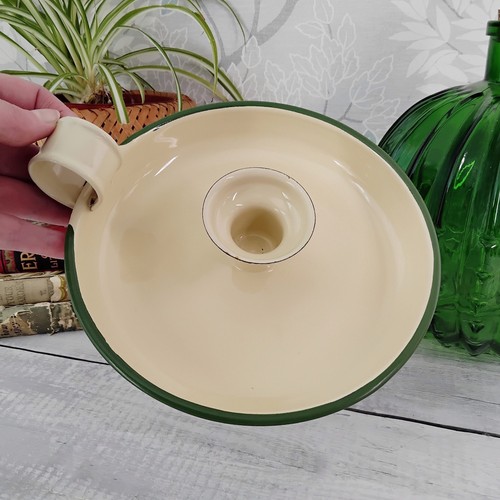Vtg enamel candle holder - vtg, wee