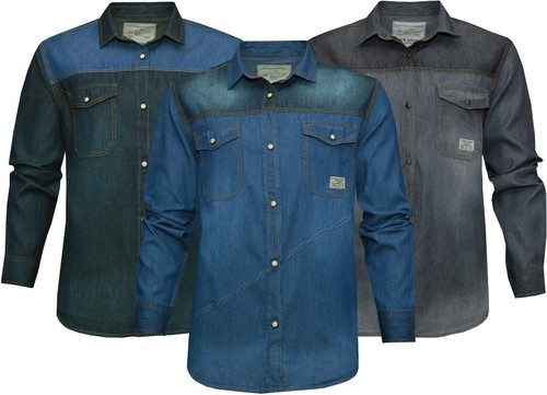 Mens denim shirts 100 - denim, 100%cotton