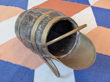 Rum Barrel Brass Coal Scuttle