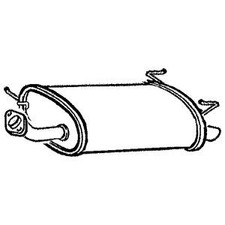 Exhaust Tail Pipe With Back Box for Nissan Primera 2.0 SR20DE 1996-2002 Klarius