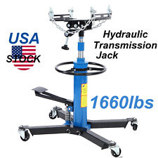 Professional 1660LBS Transmission Jack-2-Stage Hydraulic Lift w/360° Swivel Base