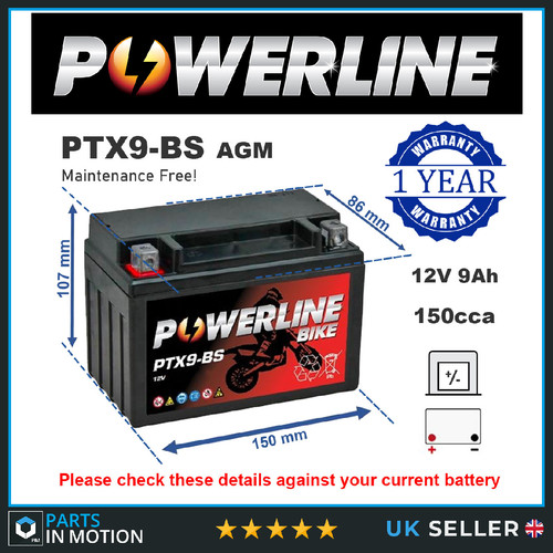 Replaces ytx9 motorcycle - replaces,