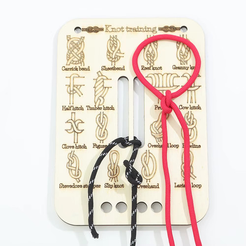 Knot tying practice board - tying,