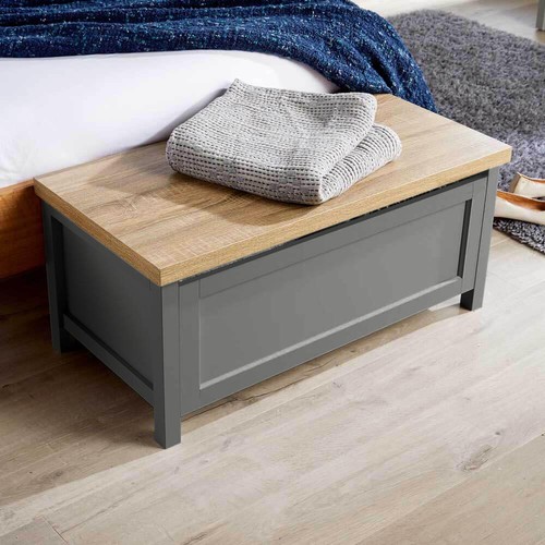 Ottoman storage chest - storage, dark