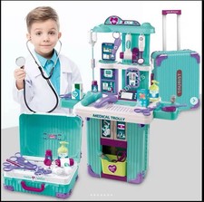Kids Doctor Kit Medical Trolley Toy Play Set Kids Hospital Kit Medical Suitcase