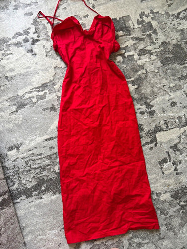 Zara red bodycon midi - zara,