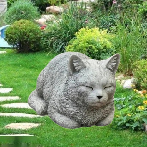 Garden cat figurine pet memory - garden,