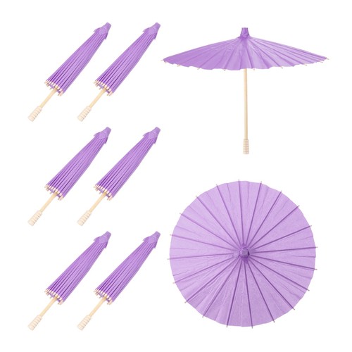 6pcs paper umbrellas - paper, 12