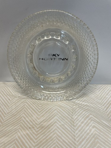 Vintage clear glass ashtray - clear,