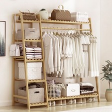 Heavy Duty Wooden Clothes Rail