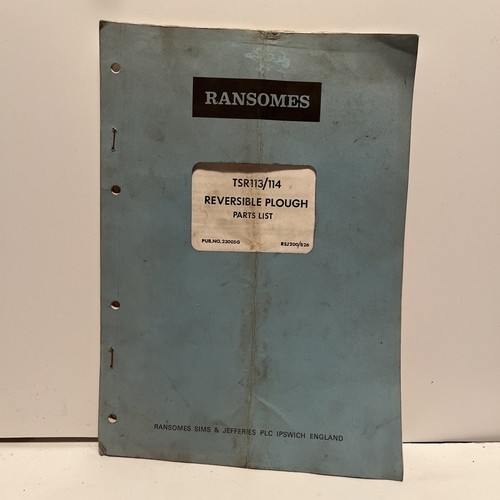 Ransomes tsr113 114 - ransomes, tsr113/114