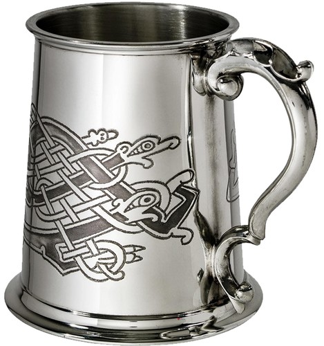 Pint pewter tankard - 1, celtic
