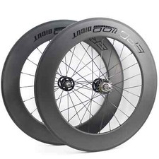 700C Track Fixed Gear Road Bicycle Carbon Fiber Wheelset with Brake Surface