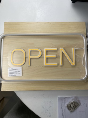 Open neon led sign - led,