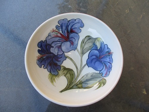 Moorcroft blue hibiscus on - ,