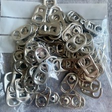 100 SILVER soda tabs/can ring